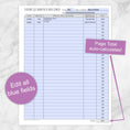 Vehicle Service Record with Auto-Calculating Total - Printable at Printable Planning for only 5.95