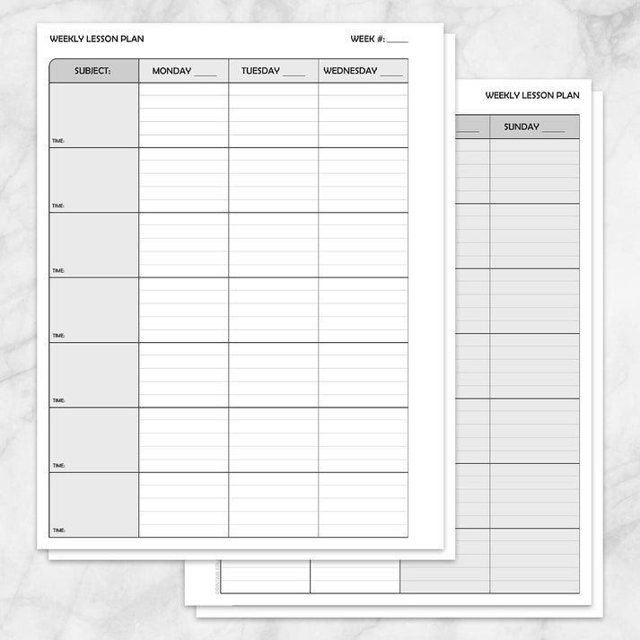 Weekly Lesson Plan For Teachers School Planning Pages Printable At weekly-lesson-plan-for-teachers-school-planning-pages-printable-at