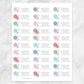 Printable Winter Colorful Snowflake Address Labels at Printable Planning. Sheet of 30 labels.