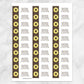 Printable Yellow Sunflower on Brown Address Labels at Printable Planning. Sheet of 30 labels.