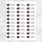 Printable Zebra Print Heart Address Labels at Printable Planning. Sheet of 30 labels.
