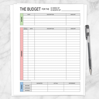 Printable Financial BUNDLE: Budget Worksheet, Bill Payment, Debt Payoff Plan at Printable Planning