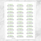 Printable Name Labels Green and Gray for School Supplies at Printable Planning. Sheet of 30 labels.
