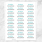 Printable Name Labels Turquoise and Gray for School Supplies at Printable Planning. Sheet of 30 labels.
