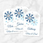 Printable Snowflake Personalized Gift Tags in Blue at Printable Planning