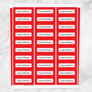 Red Border Name Labels for School Supplies - Printable at Printable ...