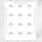 Printable Purple Snowflake Gift Tag Stickers at Printable Planning. Sheet of 12 stickers.