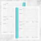 Printable Turquoise Damask Recipe Pages at Printable Planning
