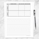 Weekly School Assignments And Tests Sheet Printable At Printable